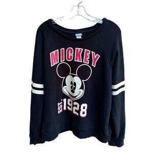 Disney Mickey Mouse 1928 Raglan Pullover Graphic Black size XL Disney Comfy Cozy